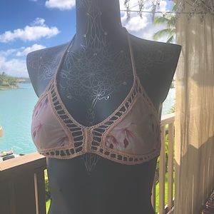 Acacia orchid Andy bikini top. NWOT. Rare